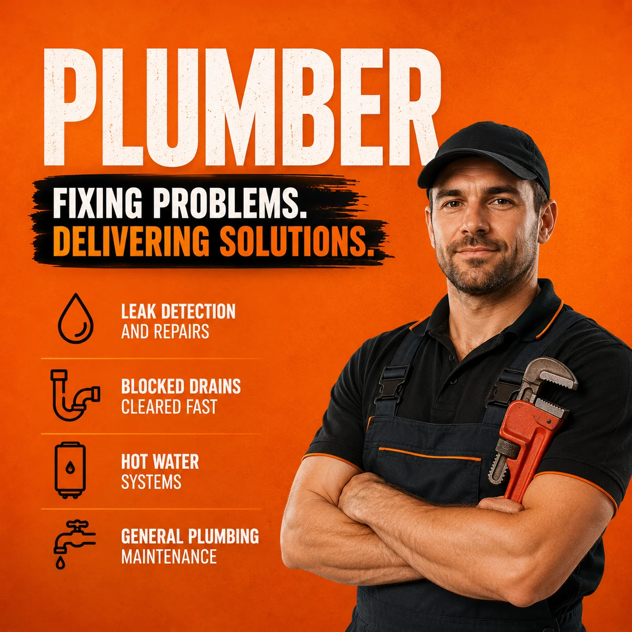 Illustration of an Australian plumber — ClearScale marketing systems for plumbers